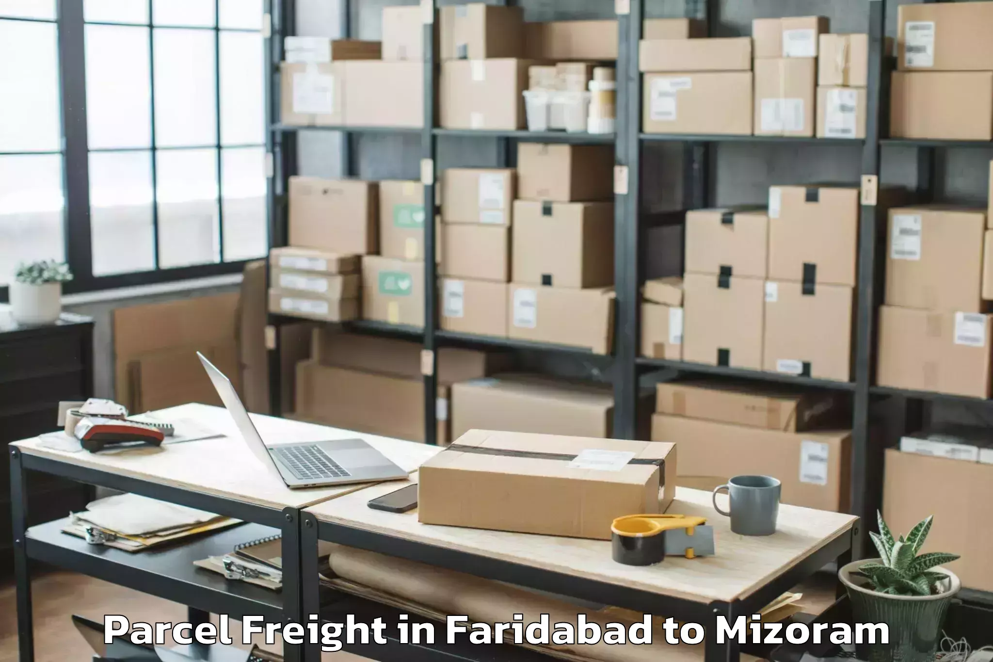 Top Faridabad to Aizawl Airport Ajl Parcel Freight Available